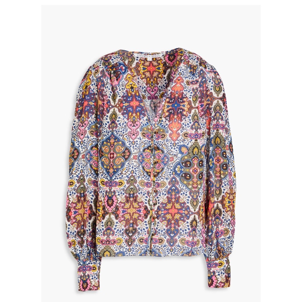 Veronica Beard Multicolor Paisley Blouse